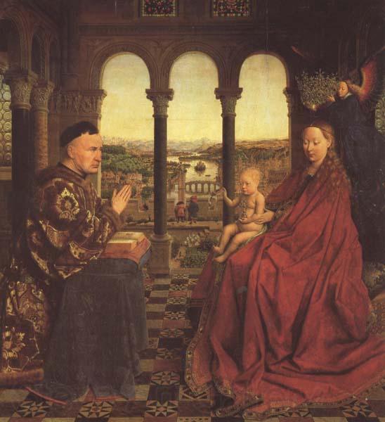 Jan Van Eyck The Virgin of Chancellor Rolin (mk45)